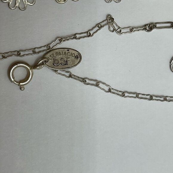 LIZ PALACIOS necklace mini flowers rhinestone - Picture 7 of 11